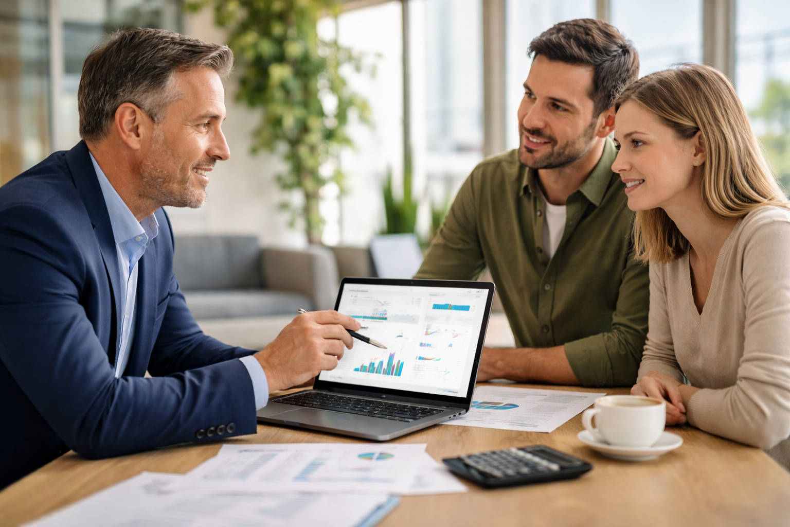 Advies voor ondernemers met financieel adviseur en ondernemers in gesprek
